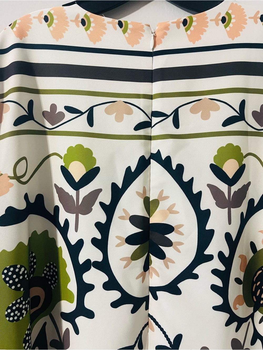 Tuckernuck Sundial Stripe Jamie Dress Floral Suzani Print Midi Shift 3/4 Sz XXL - Picture 9 of 12